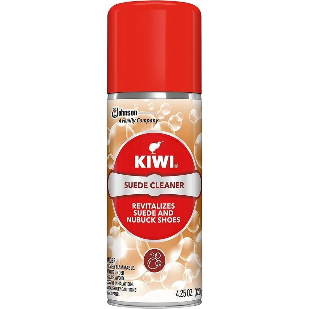 KIWI Suede & Nubuck Cleaner 4.25oz Spray Revitalizes Shoes Boots Leather NEW
